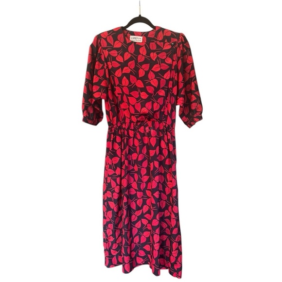 Vintage Ciao Limited Black and Red Dress Size Large (L) - Picture 1 of 11